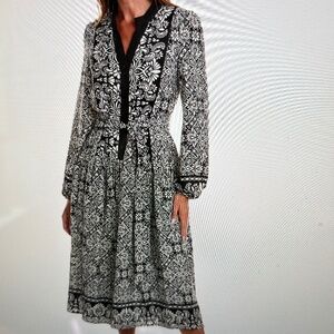 Garcia Black & White Midi Dress NWT Size Large